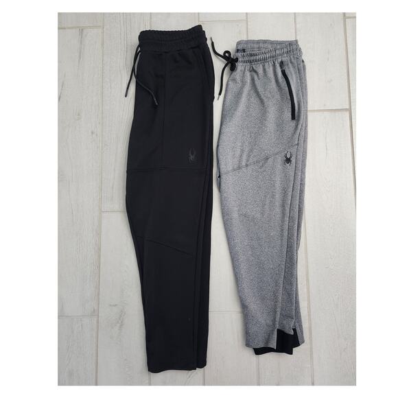 Spyder Active Joggers Men's Size Large Sweatpants Black Gray Lot Performance - Picture 1 of 14